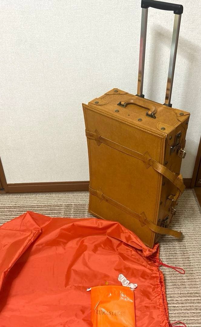 【良品】 ユーラシアトランク シフレ キャリーバッグ トランク キャメル　袋付き
