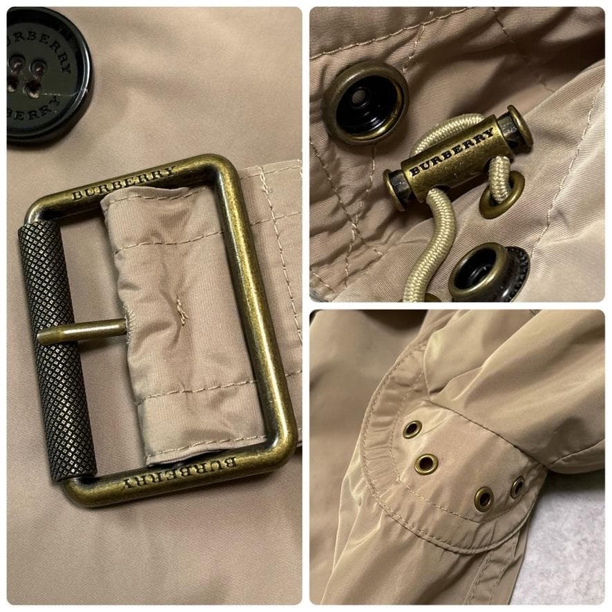 極美品 現行タグ バーバリー 軽量 トレンチコート 42 XL ノバチェック
