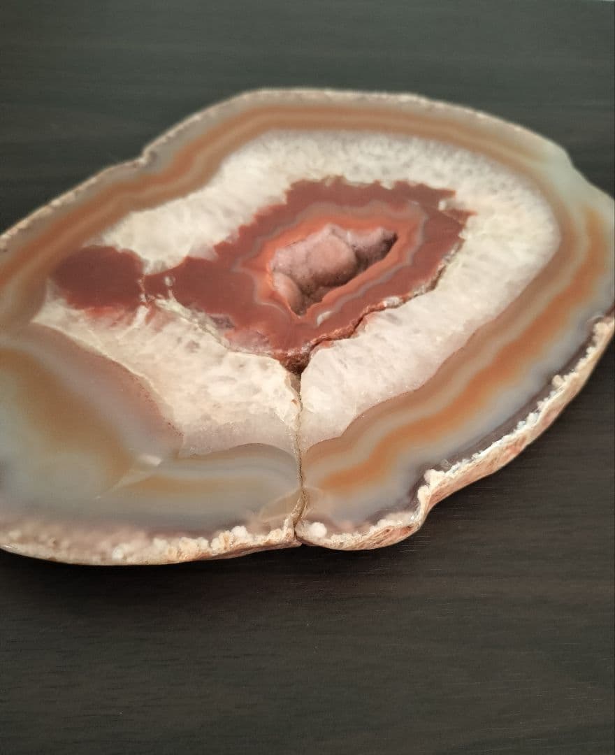 赤 瑪瑙 めのう プレート 置き物