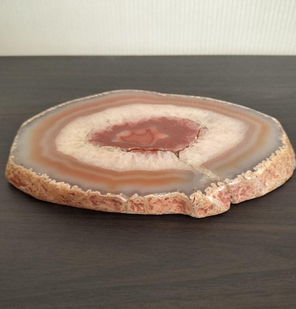 赤 瑪瑙 めのう プレート 置き物