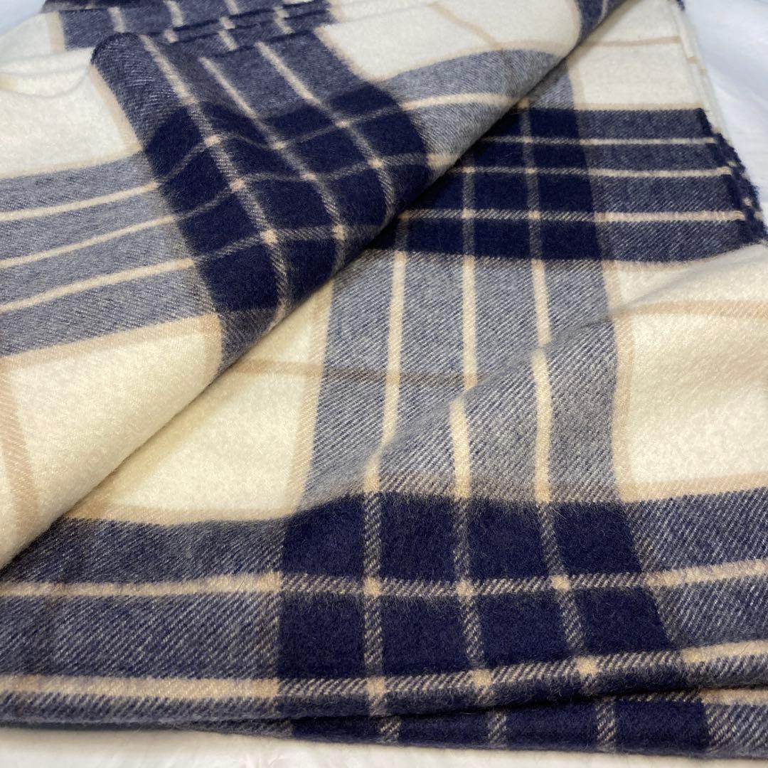 新品 ジョンストンズ カシミヤ100％ 大判ストール チェック ノックモア