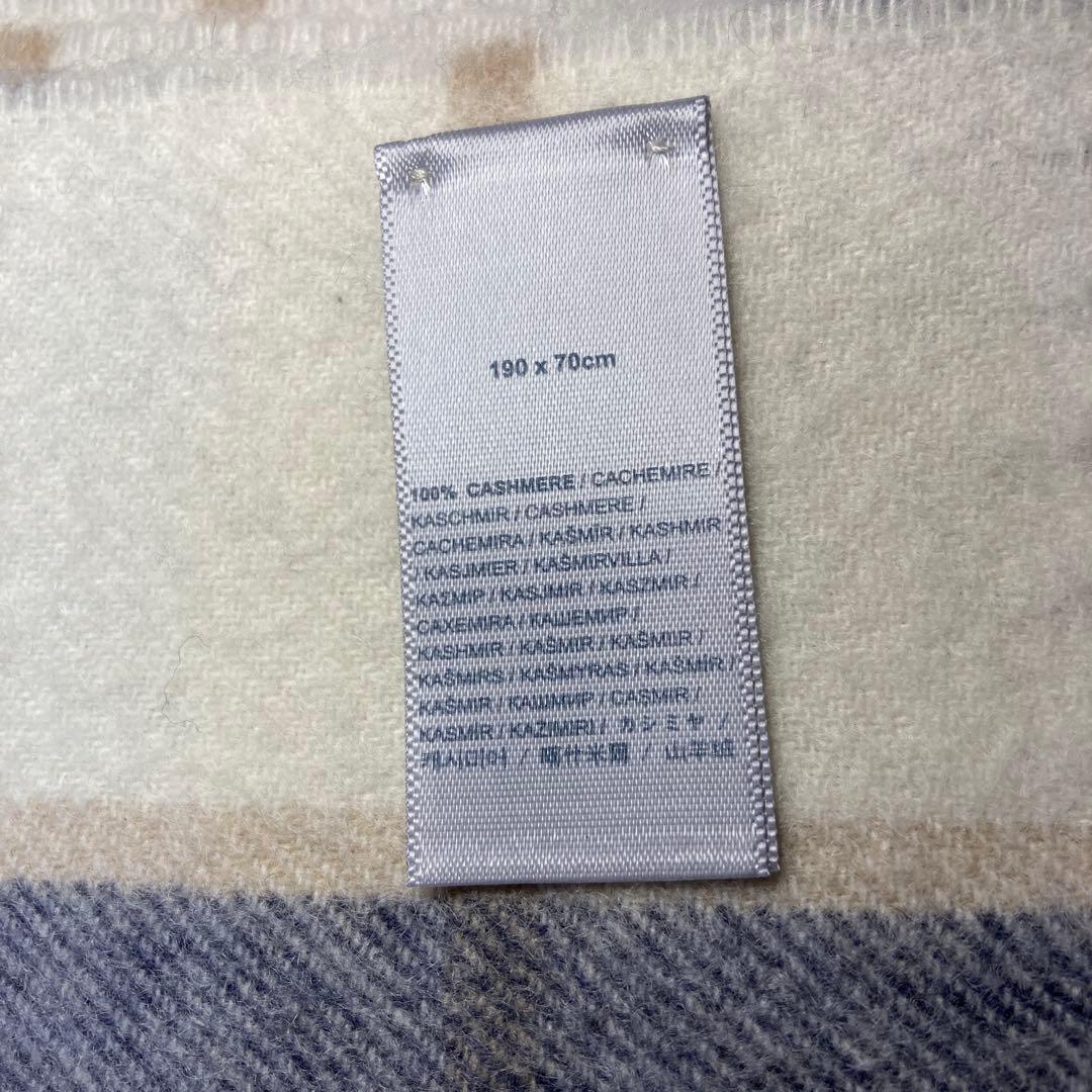 新品 ジョンストンズ カシミヤ100％ 大判ストール チェック ノックモア