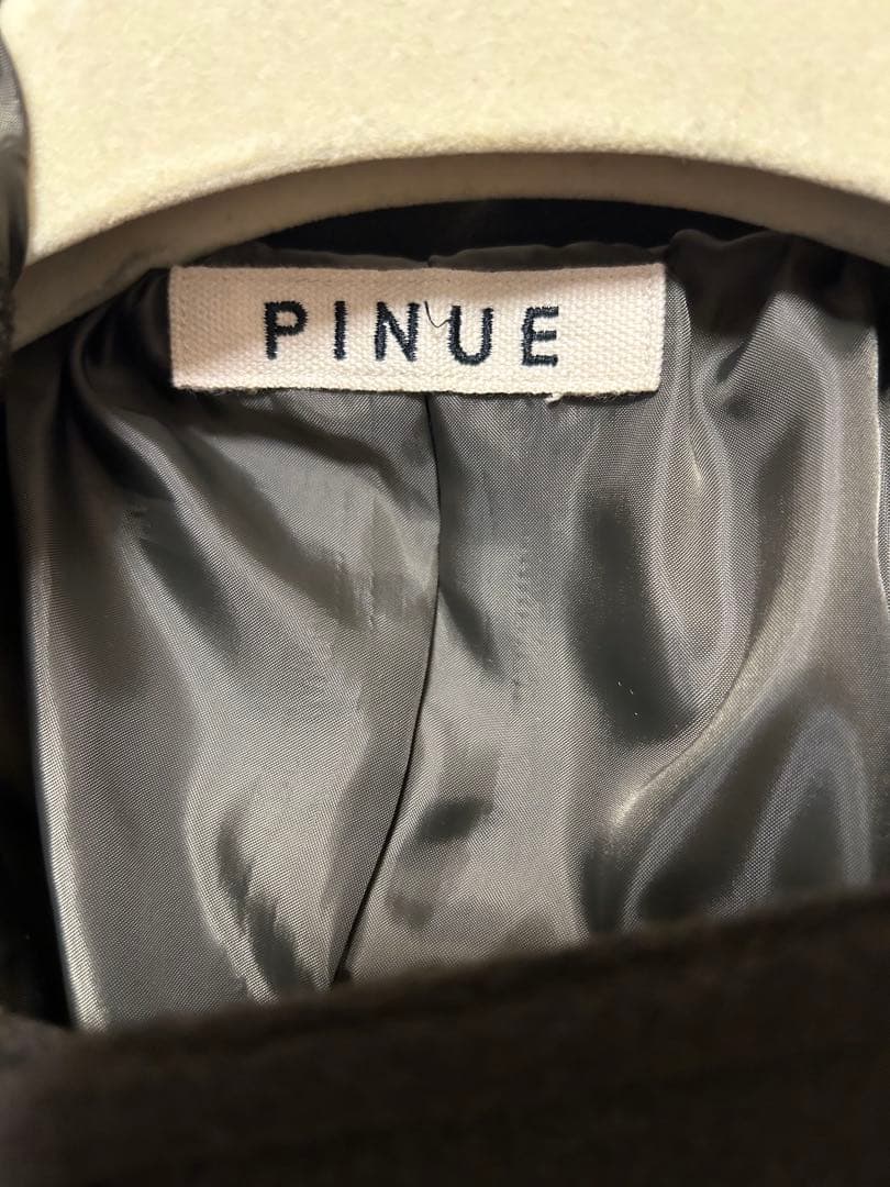 ダークブラウン ダッフルコート フード付き