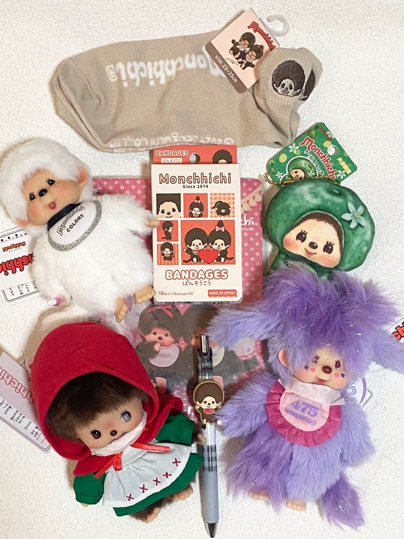 セール【まとめ】モンチッチ しなこキーチェーン 赤ずきん マスコット ソックス他