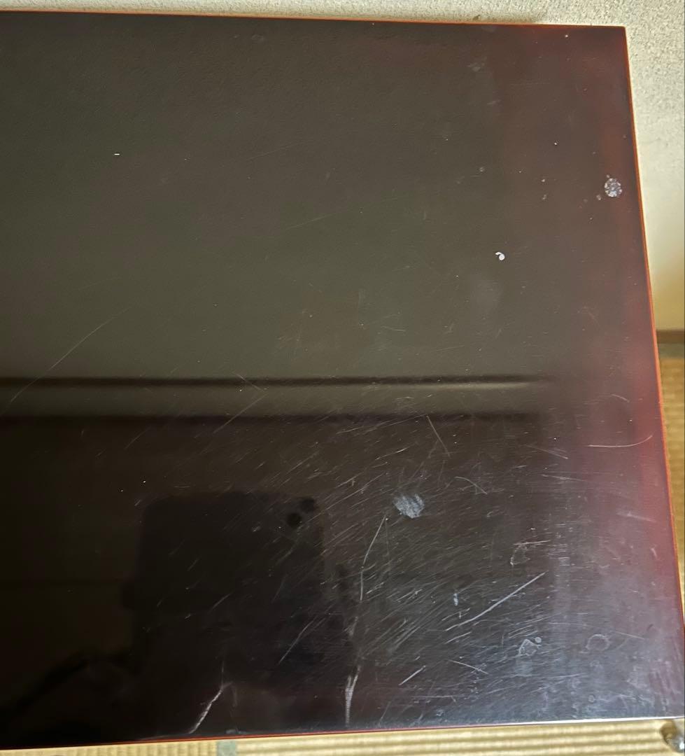 本漆　輪島塗　茶箪笥　モダンなデザイン　ワインレッド