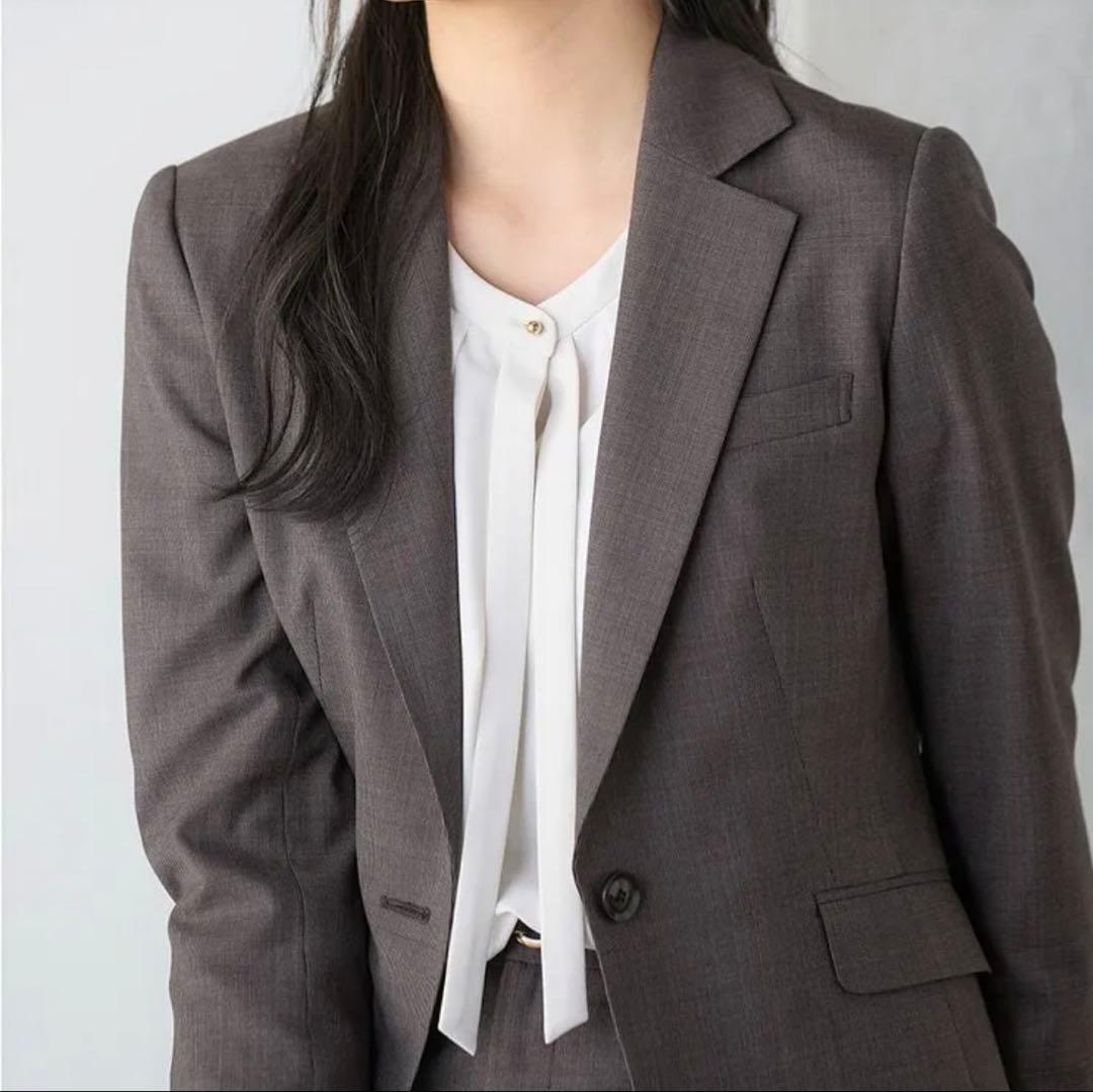 極美品　洗えるキレイスーツ 360°キレイ パンツ　セットアップ 茶