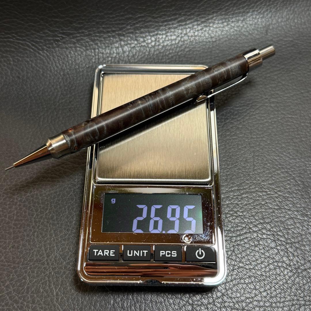 227楓瘤スタビ　木製シャーペン　強低重心ダブルR ステンレス