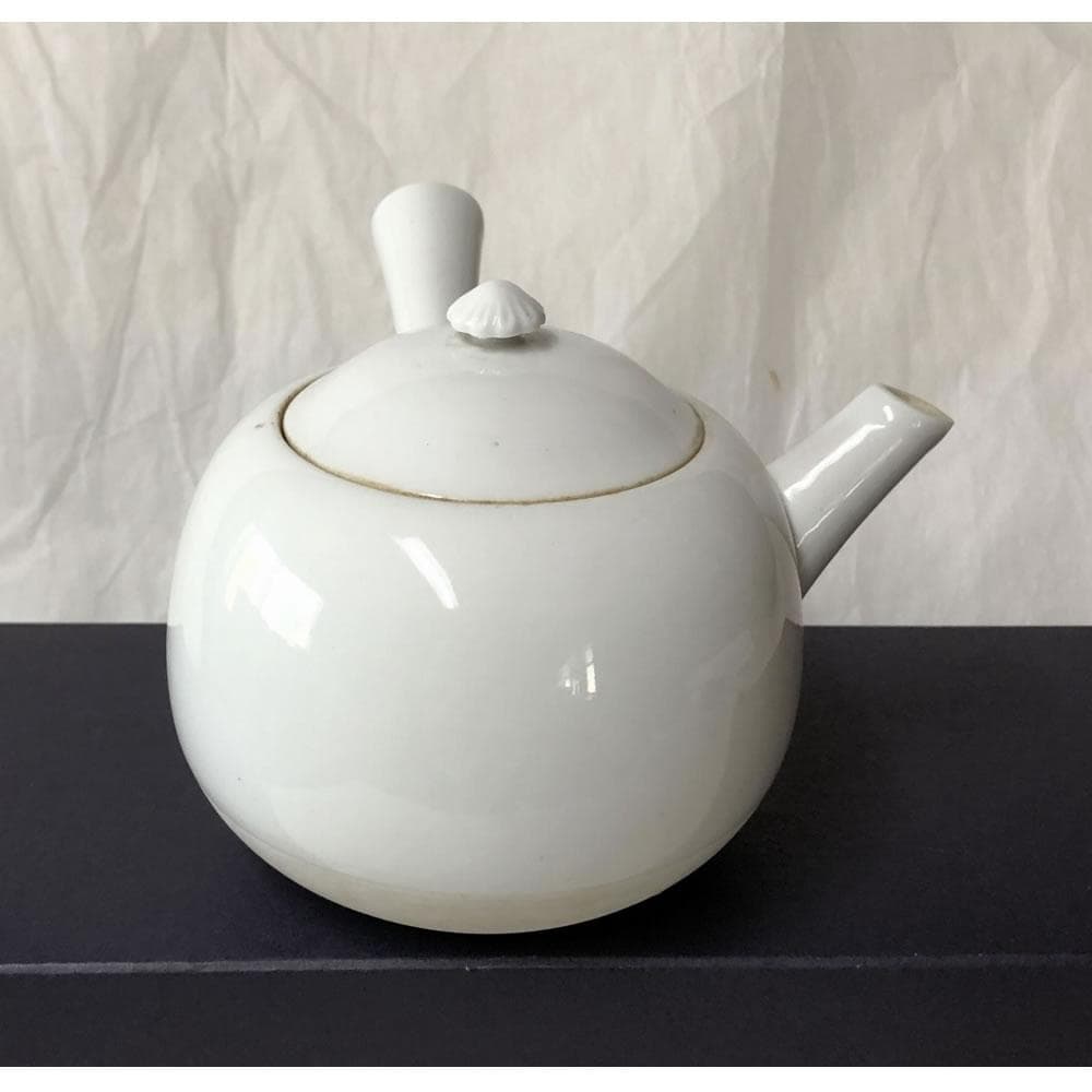 e2988 如阿弥 白磁 煎茶急須 柴田如阿弥 急須 横手急須 茶道具 煎茶道具