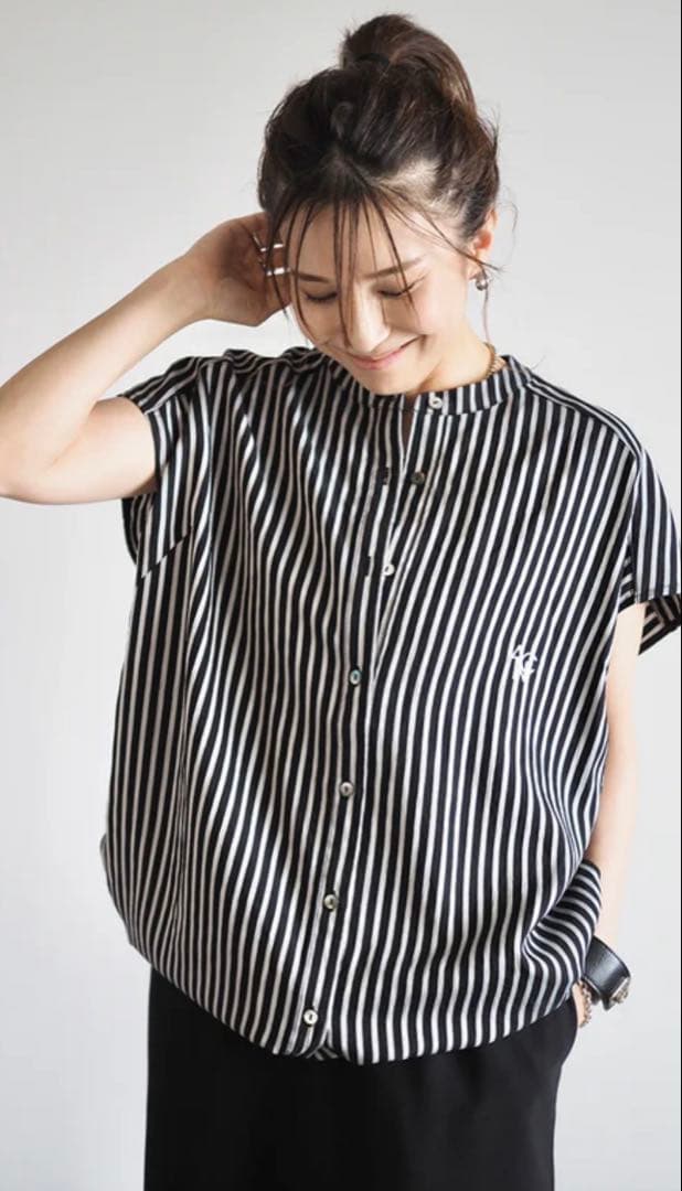 ANIECA ストラップシャツ　ブラック