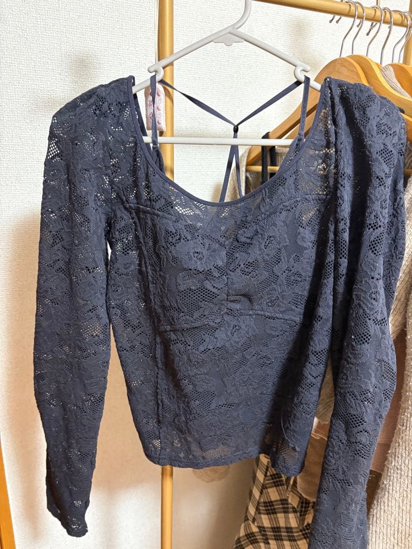 snidel 【Chacott】レース柄編みプルオーバー