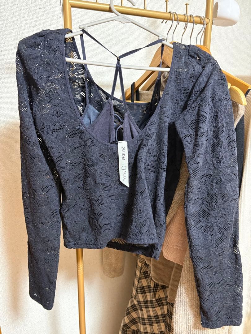 snidel 【Chacott】レース柄編みプルオーバー