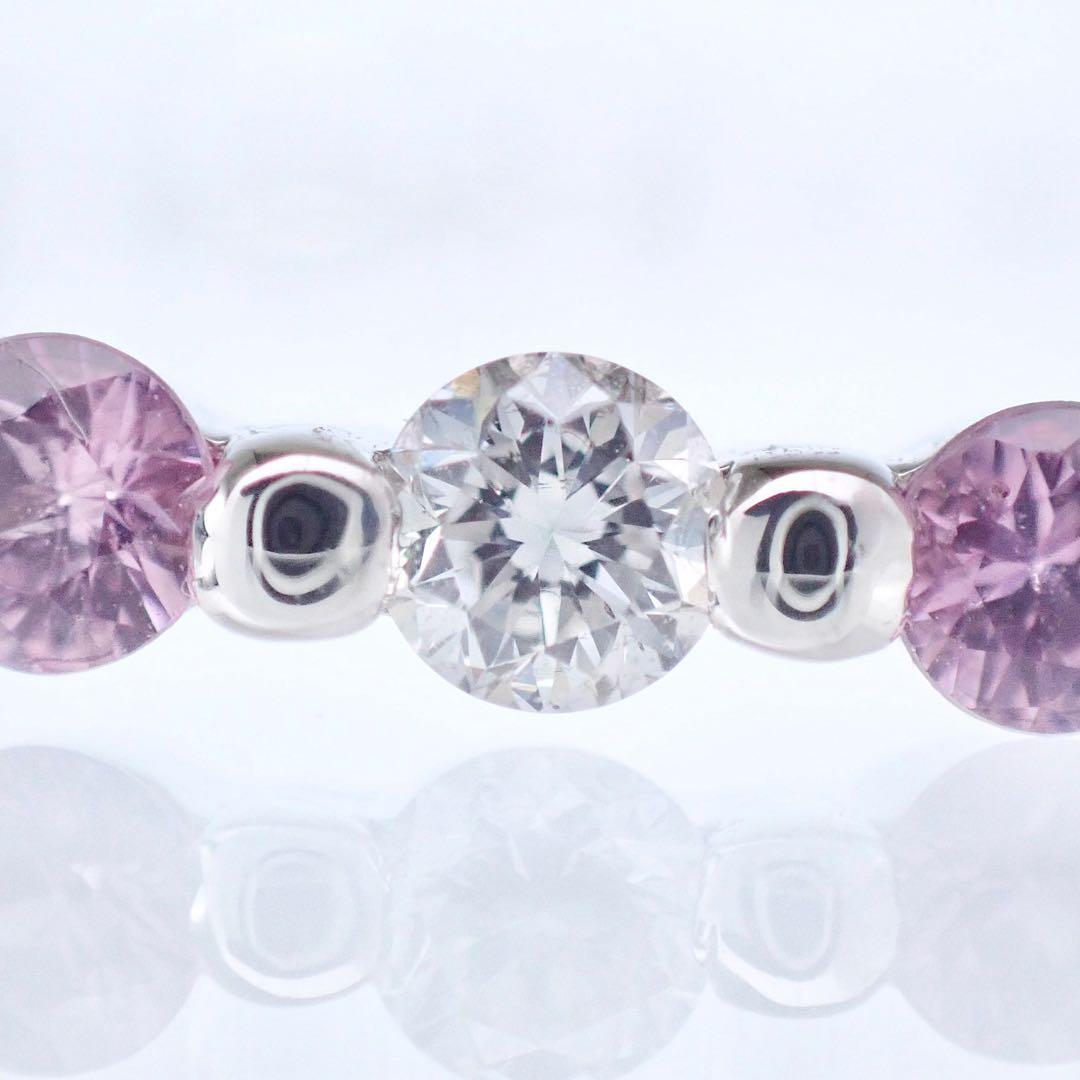 ピンクサファイア×ダイヤモンド　計1.05ct プラチナ　ブレスレット
