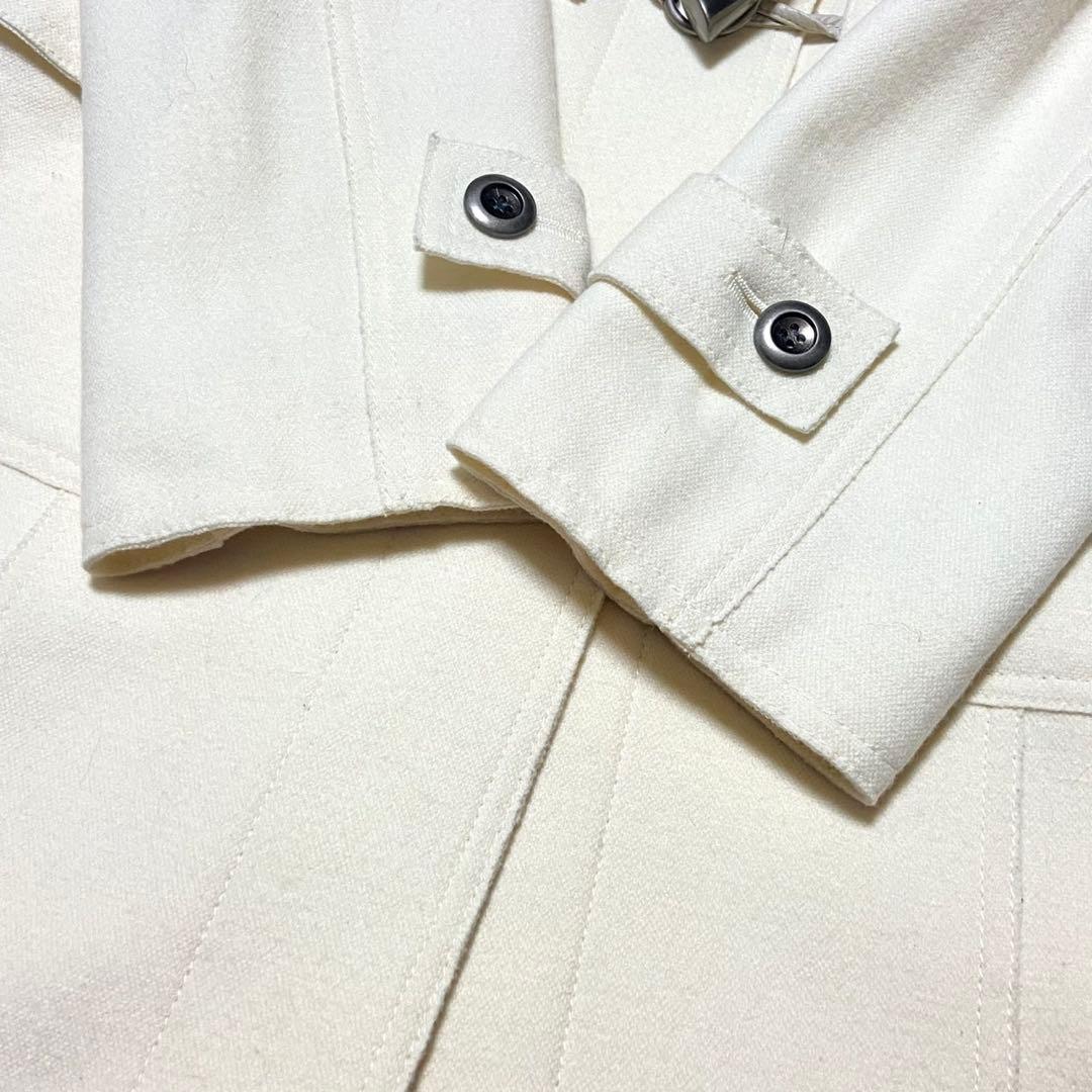 【大きいサイズ】組曲 ダッフルコート ホワイト サイズ2XL相当 フード着脱可