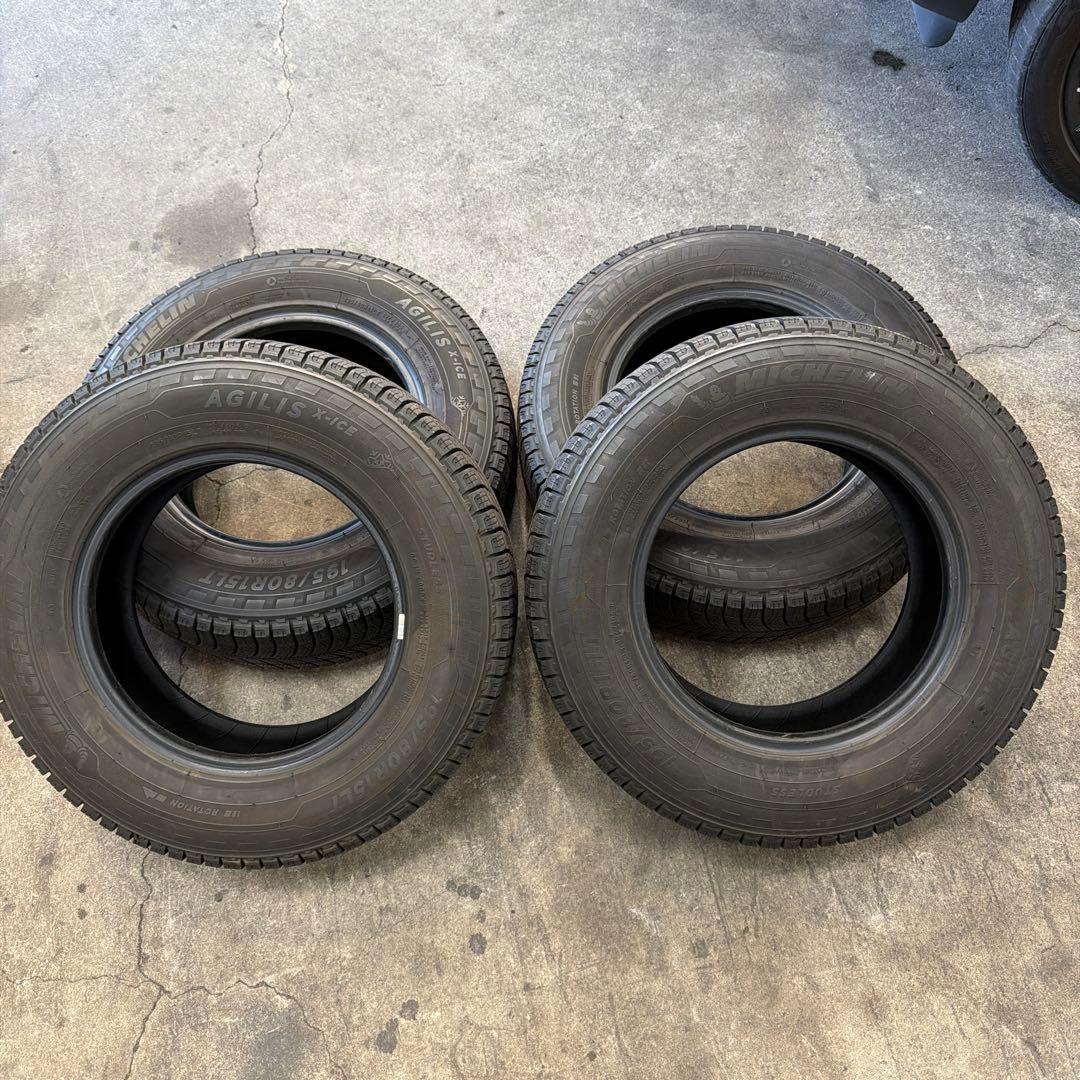 195-80R15 8分山 ミシュランX-ICE 2021年　スタッドレスタイヤ