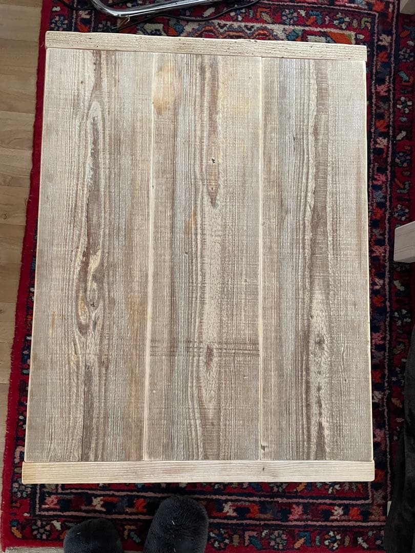 OLD ASHIBA（足場板古材）折れ脚座卓A型（脚がXに折れるタイプ）