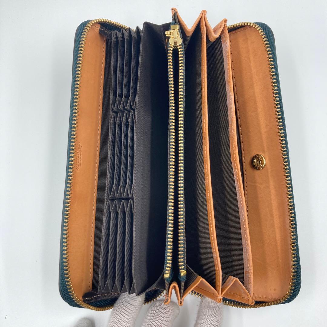 新品未使用 ROCADO ロカド レザー シェルコードバン 長財布 グリーン
