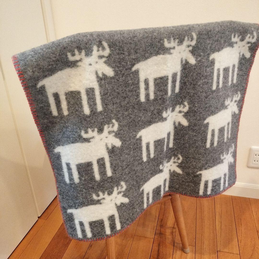 KLIPPAN クリッパン トナカイ柄 エコウールブランケット