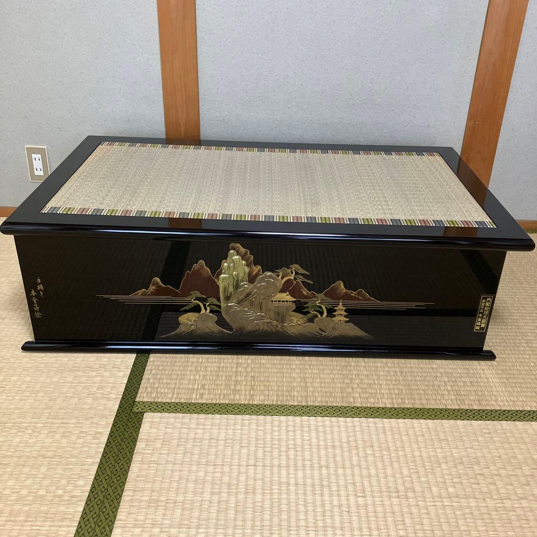 平飾り台　五月人形　畳台座　木製黒塗台　端午の節句　子供の日　鎧兜