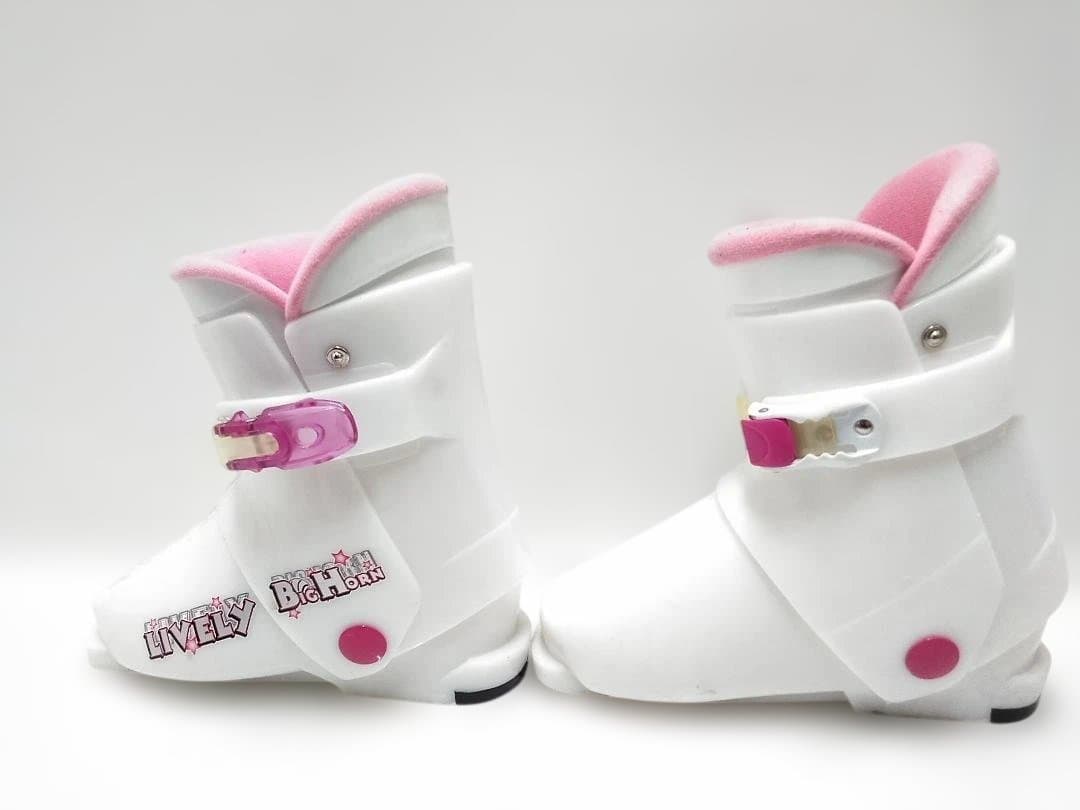 ジュニアスキー4点セット 女の子 エラン 130cm ブーツ 22cm ピンク