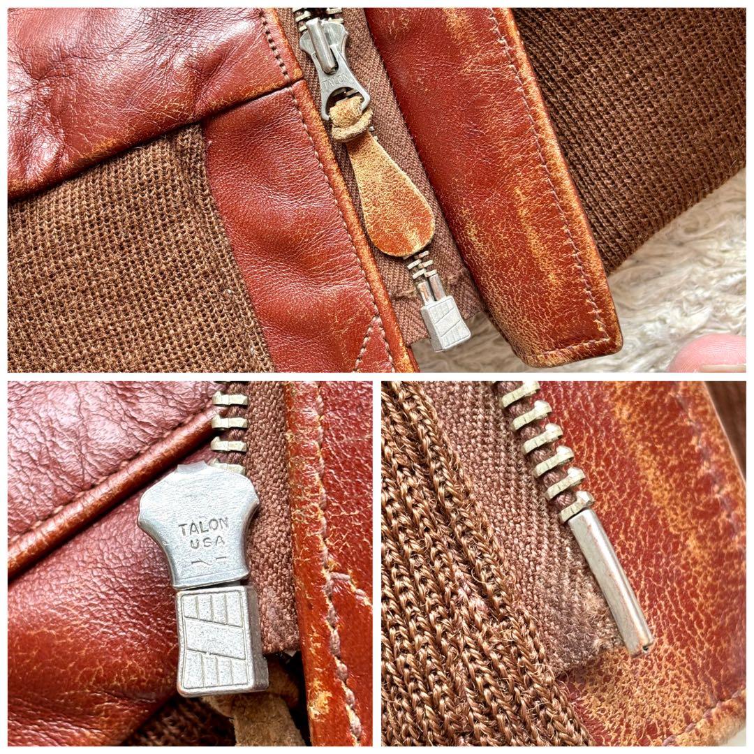 旧リアルマッコイズ A-2 フライトジャケット 実名復刻 ラセットブラウン 36