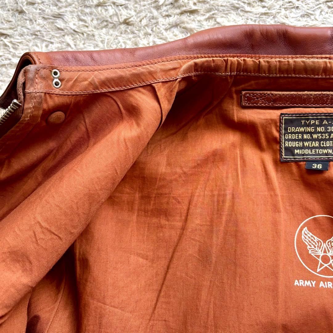 旧リアルマッコイズ A-2 フライトジャケット 実名復刻 ラセットブラウン 36