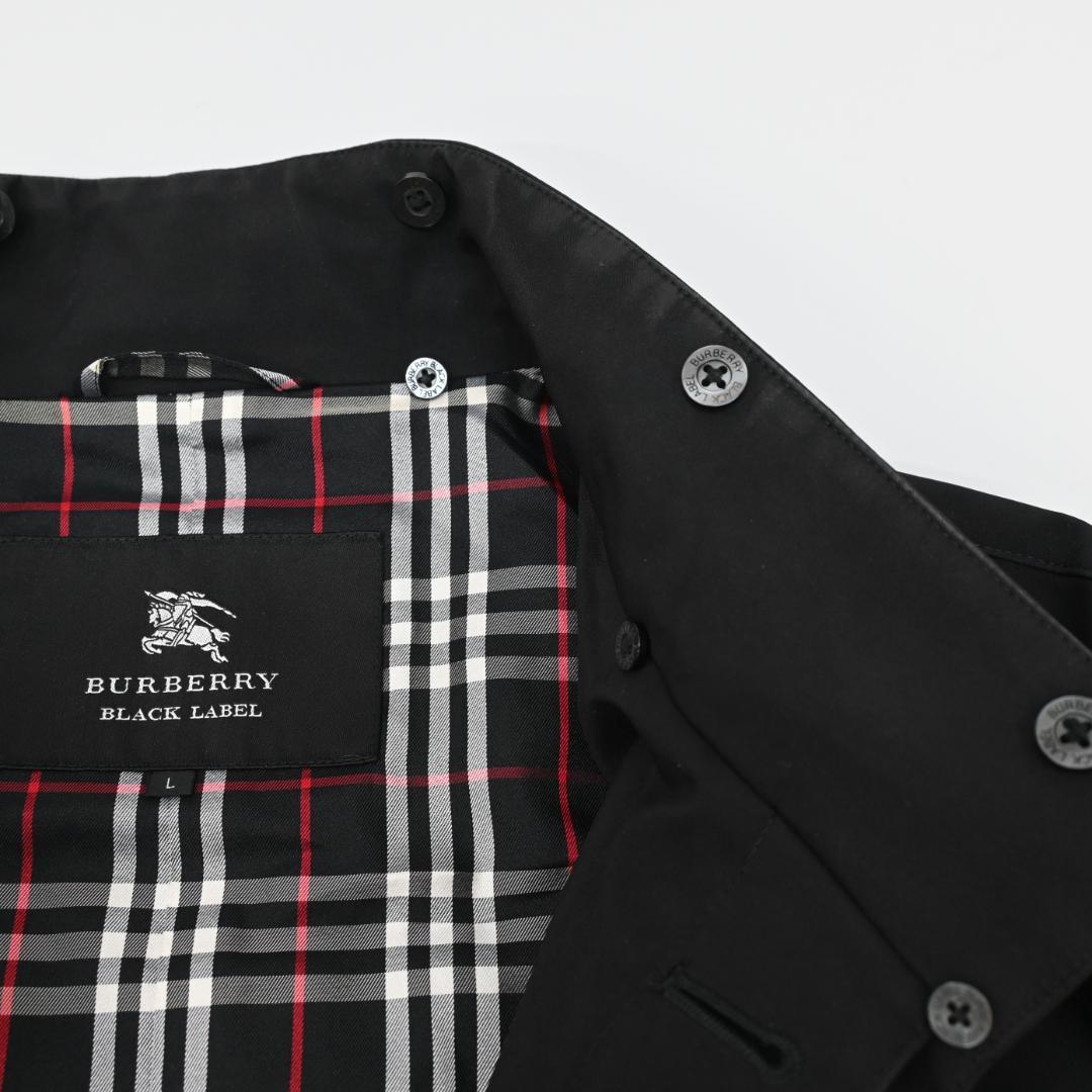 48313★年 バーバリーブラックレーベル コート ノバチェック ブラック*