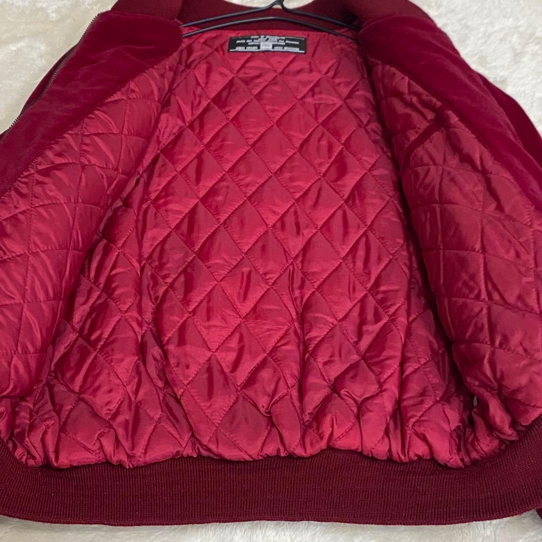 【美品】ジャングルストーム 別珍 ベロア スカジャン 風神 刺繍 L