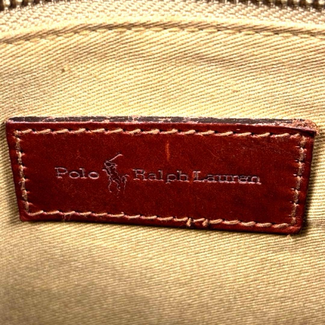 【美品】ラルフローレン ミニボストンバッグ ビンテージ PVC 付属品有