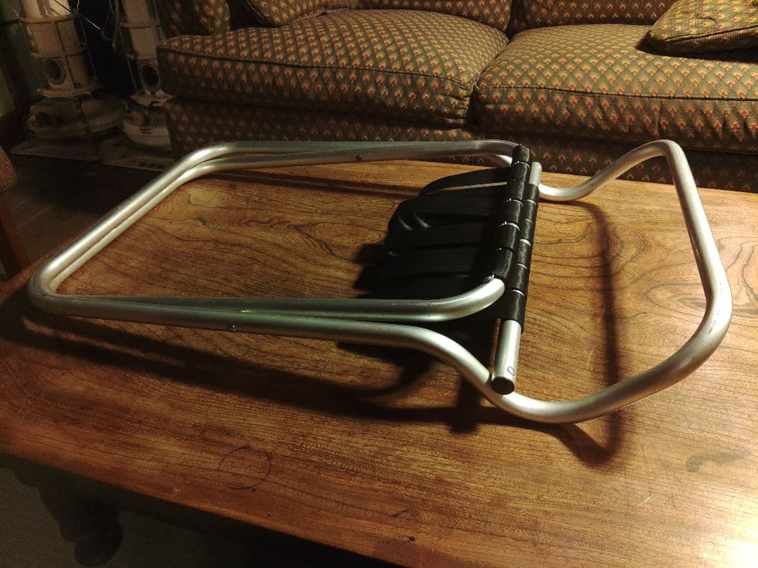 希少　アルミチェア　折りたたみ　スペースエイジ　椅子　ヴィンテージ　モダン