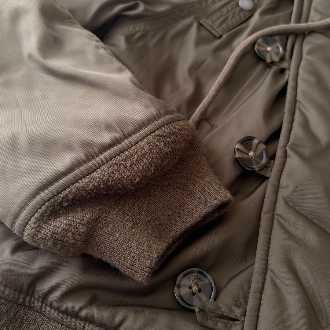 ファー付きオリーブミリタリージャケット