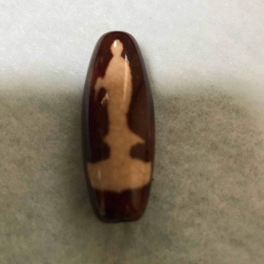 超激レア珍品‼︎特別出品　赤龍紋上肯天珠　観音金銭鈎天珠　ふれでぃ