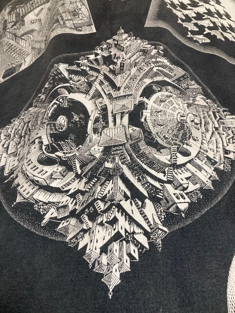 雰囲気◎1991 M.C. Escher マルチプリント Tシャツ　エッシャー