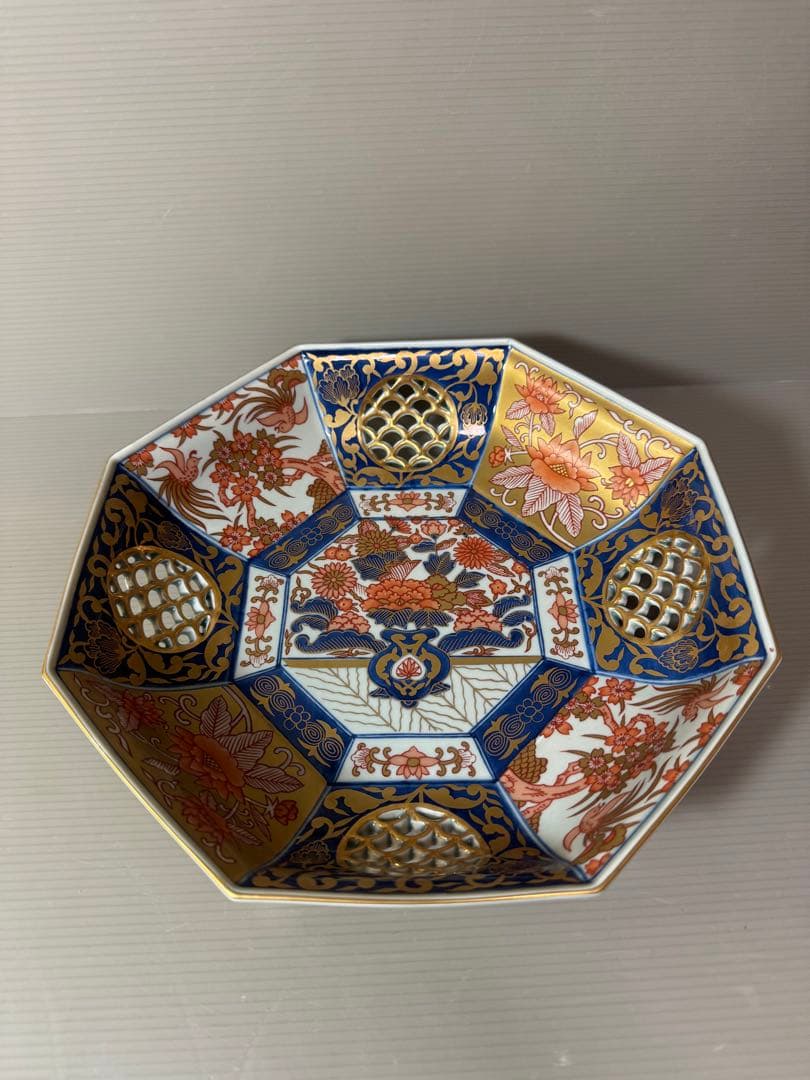 2818 林九郎作　伝統工芸　古伊万里　大鉢　23cm 未使用