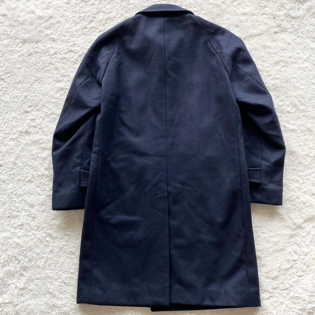 美品 リングヂャケット ウール メルトン ステンカラーコート ネイビー 46