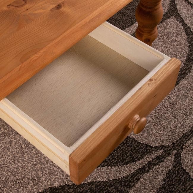 カントリー調パイン無垢材ローテーブル幅105cm センターテーブル（593）