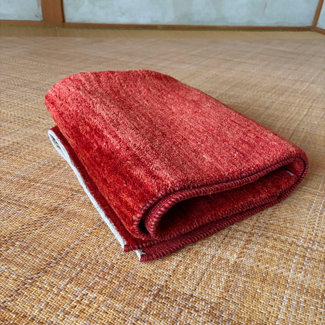 ギャッベ　ゾランヴァリ　茜色