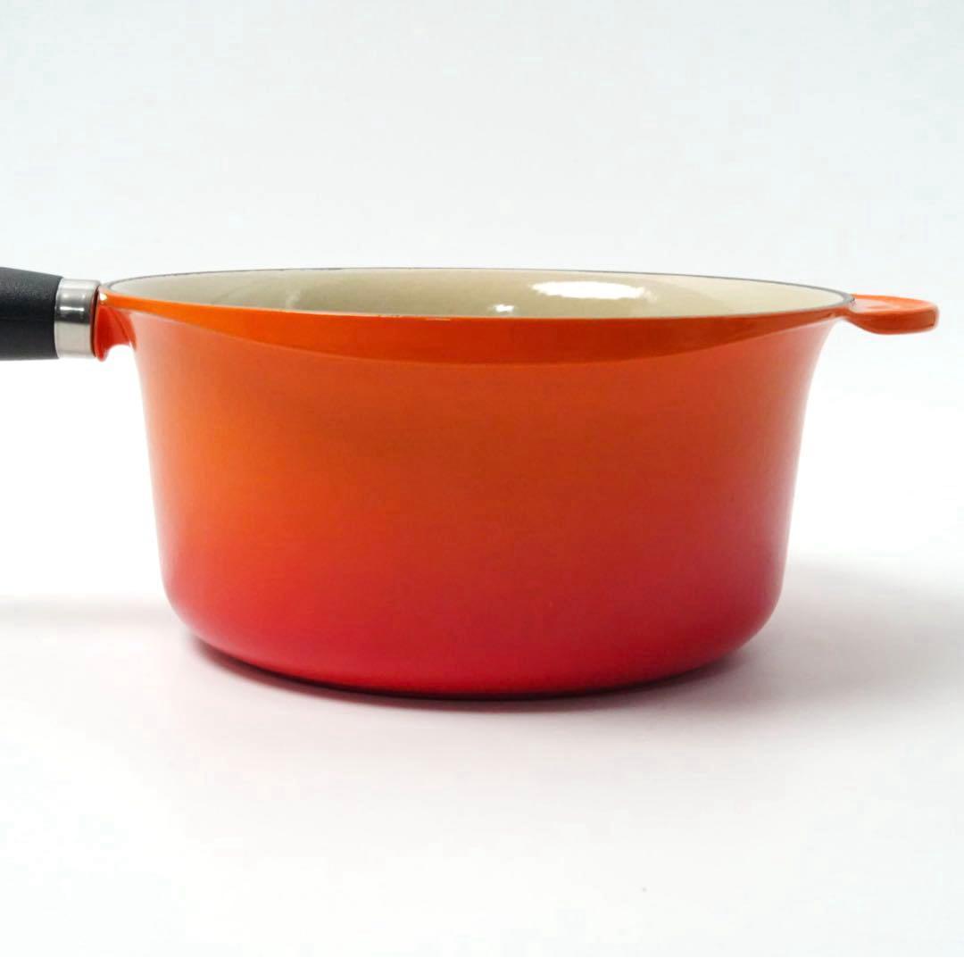 【極美品】LE CREUSET　ソースパン オレンジ　20cm