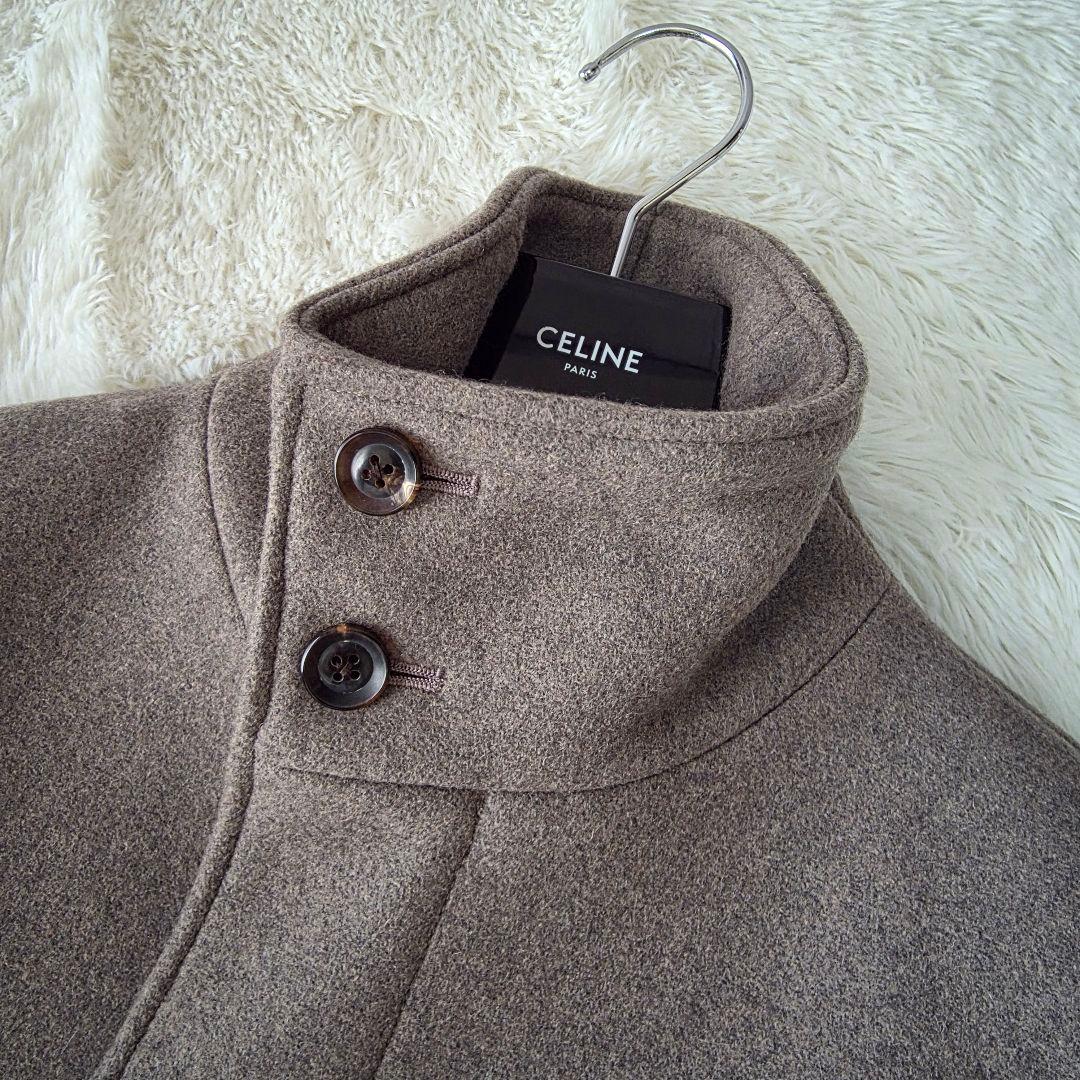 【定価11万/未使用】ジュンハシモト カシミヤ混 スタンドカラーコート グレー系