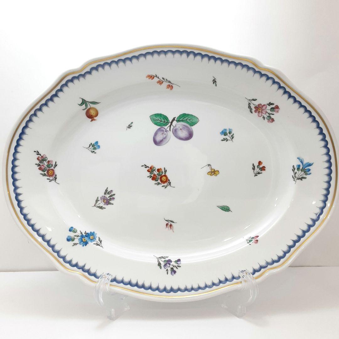 X249-1 リチャードジノリ イタリアンフルーツ オーバルプレート 34㎝　ね