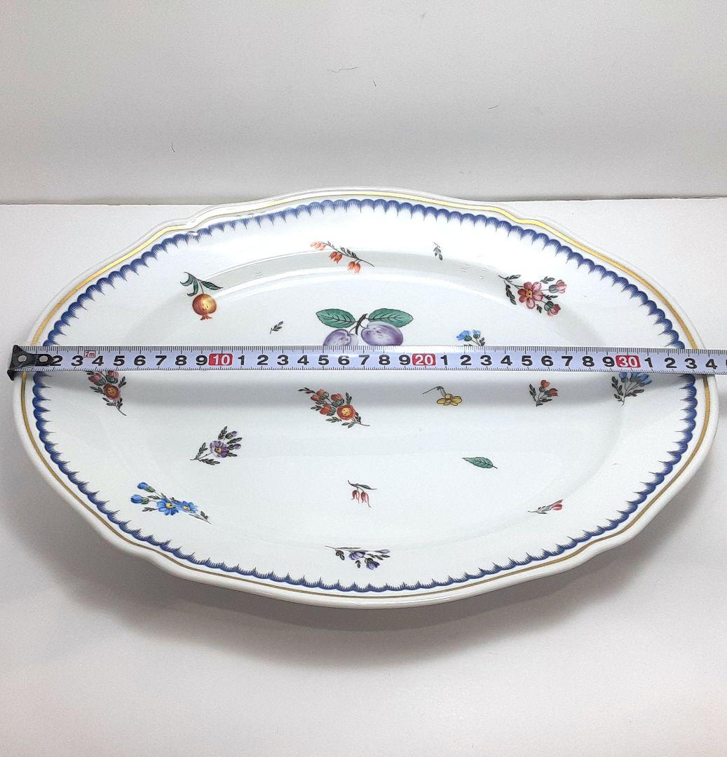 X249-1 リチャードジノリ イタリアンフルーツ オーバルプレート 34㎝　ね