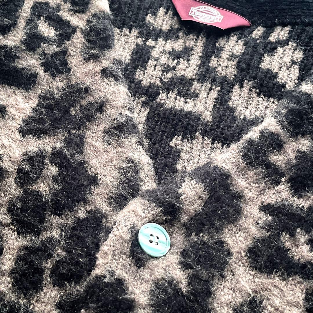 極美品　フリークスストア別注　Towncraft レオパード カーディガン　L