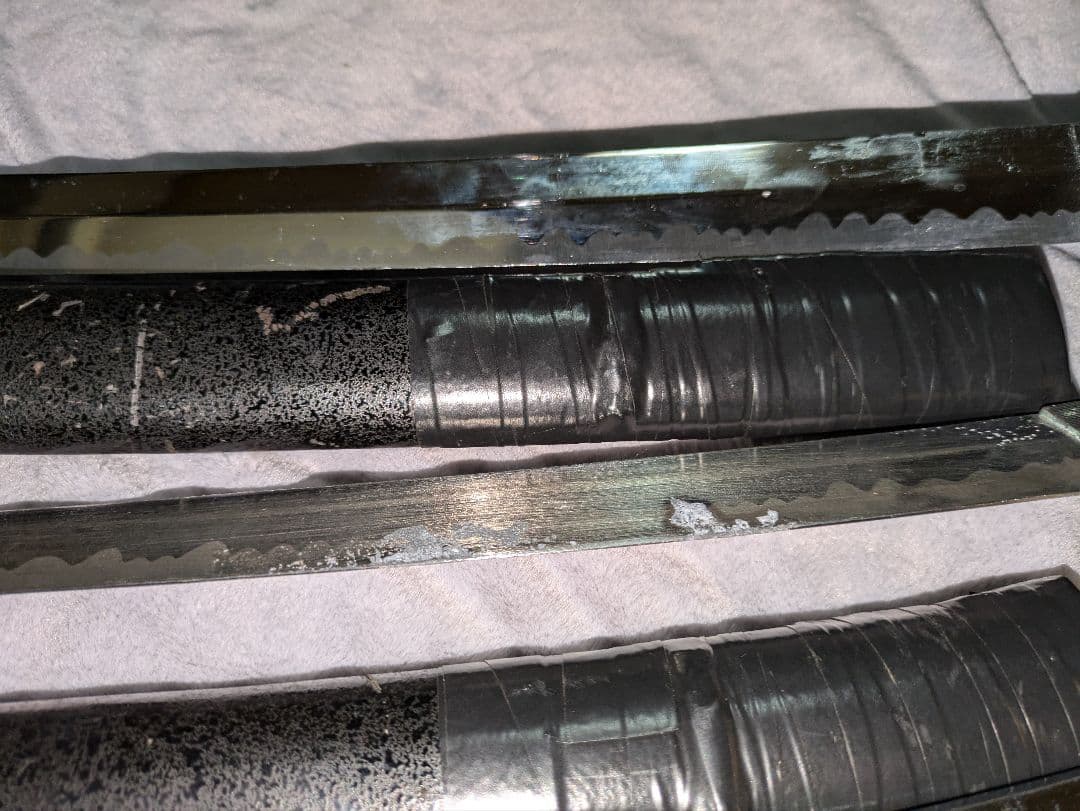 模造刀　6本セット　太刀　脇差　鞘無し　鍔割れ　ジャンク