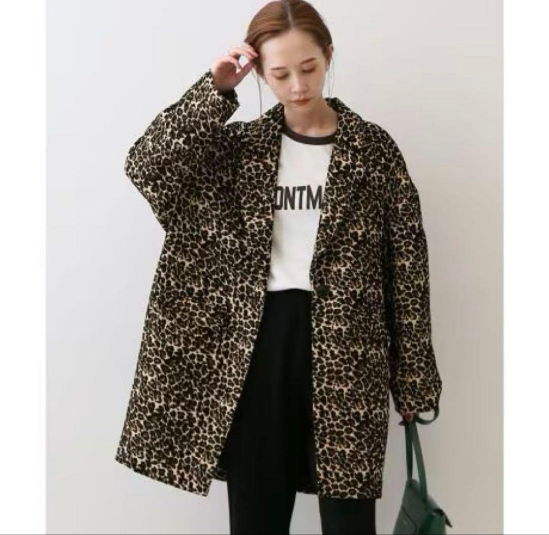 SLOBE IENA レオパード　ジャガード　コクーンコート　スローブイエナ