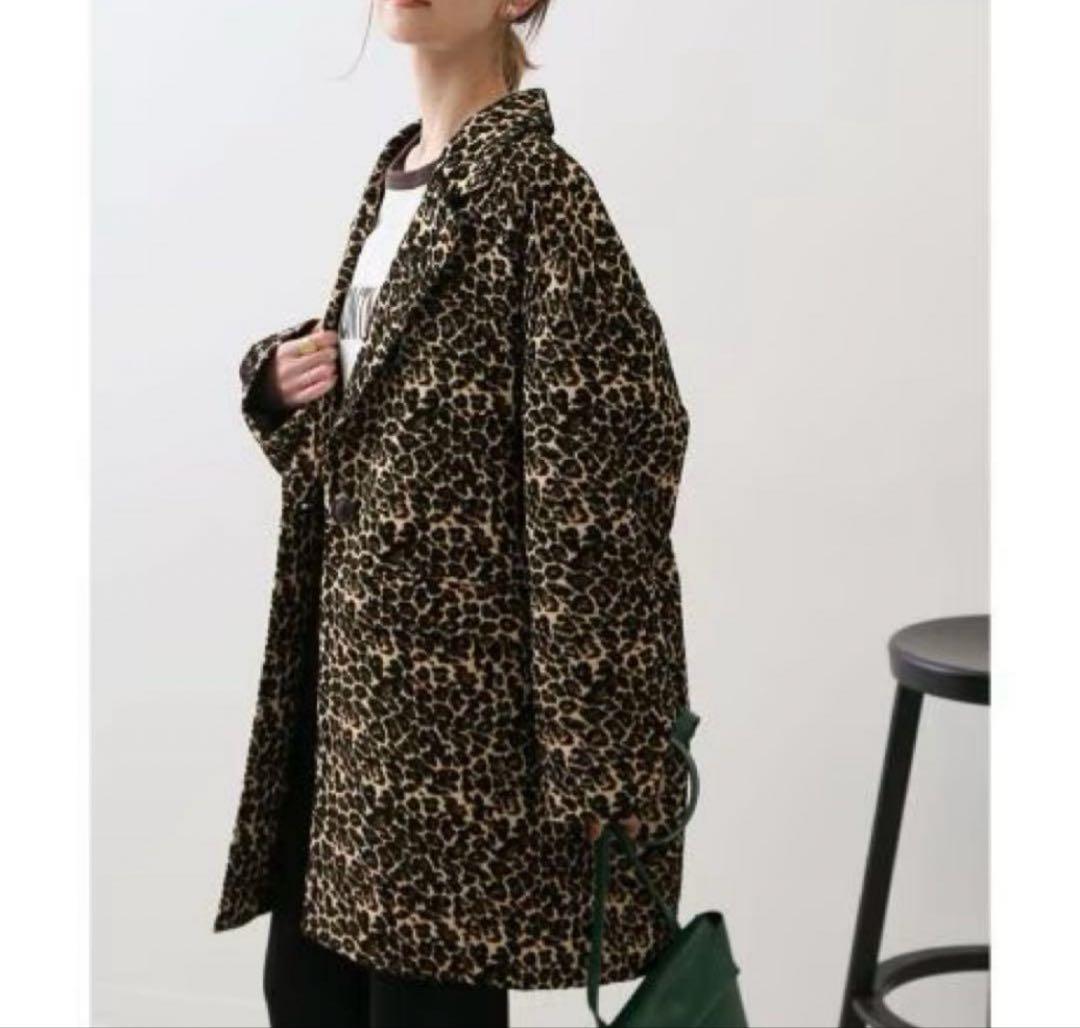 SLOBE IENA レオパード　ジャガード　コクーンコート　スローブイエナ