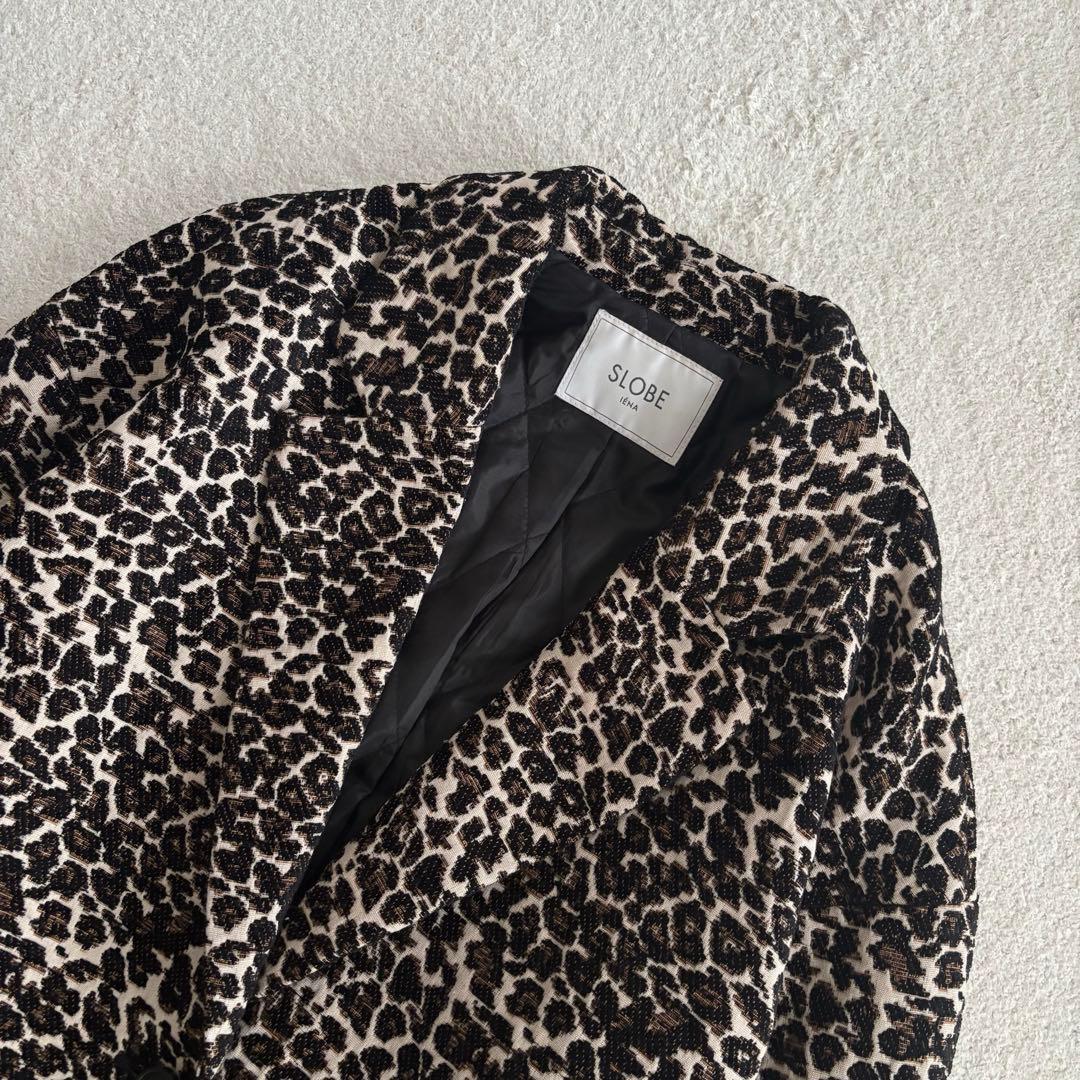 SLOBE IENA レオパード　ジャガード　コクーンコート　スローブイエナ