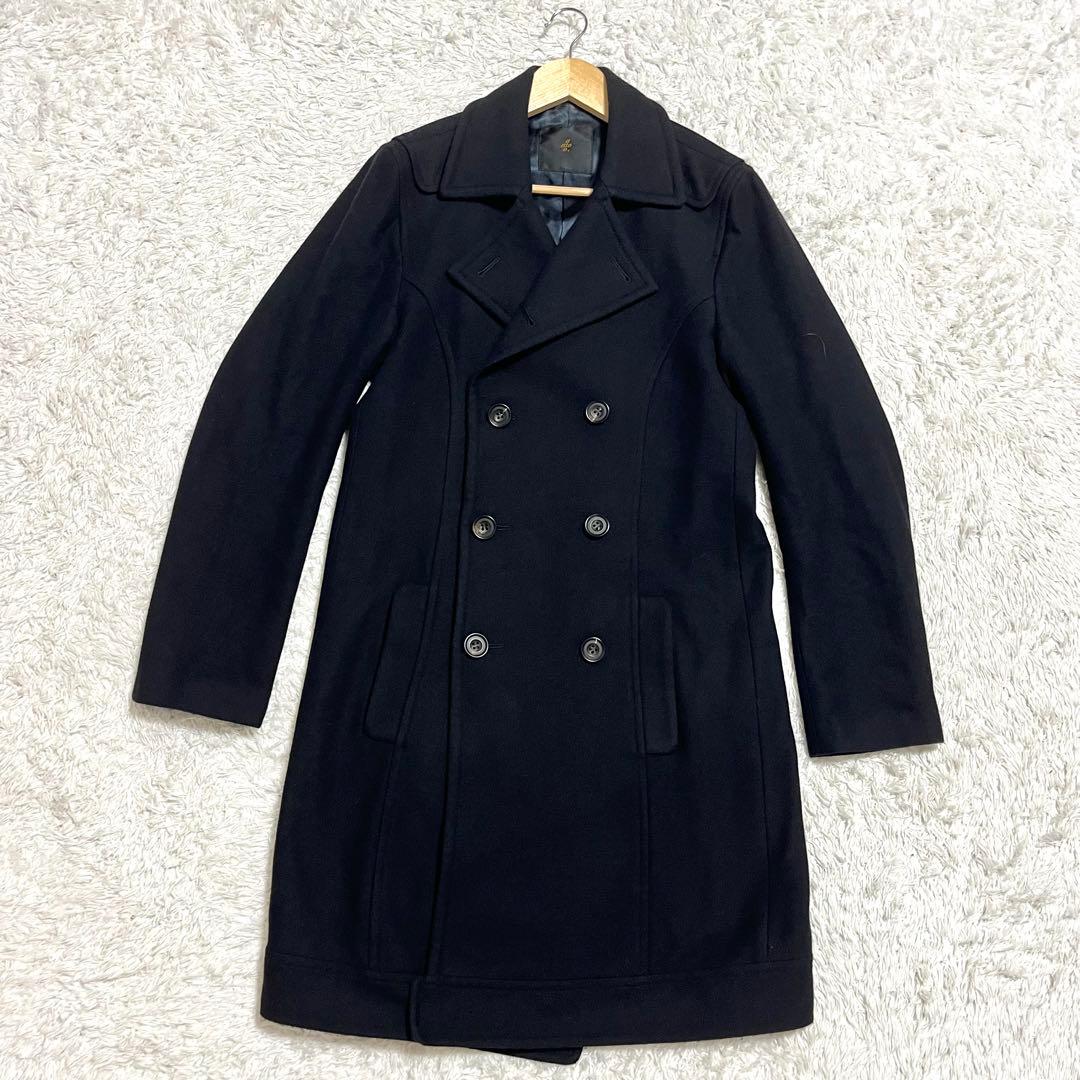 ✨希少✨ato アトウ チェスターコート ダブルボタン カシミヤ 46 M 黒