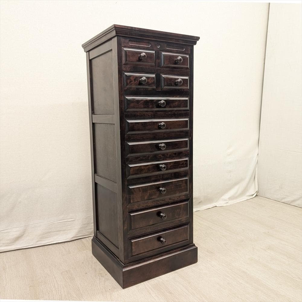 神居民芸　樺 カバ材　9段 11杯　整理箪笥　タンス　たんす　チェスト　ドロワー