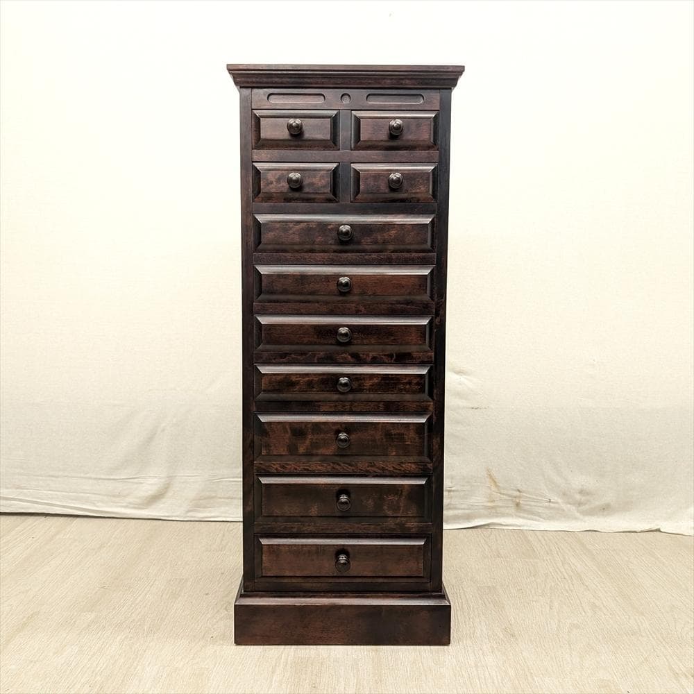 神居民芸　樺 カバ材　9段 11杯　整理箪笥　タンス　たんす　チェスト　ドロワー