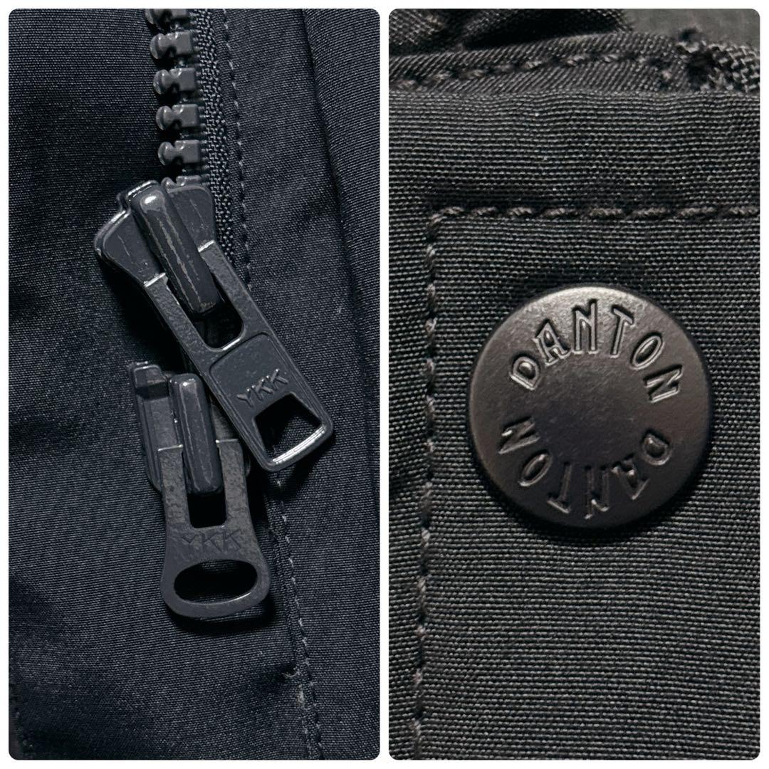 DANTON ダントン ロングダウンコート フーデッドコート ネイビー 34