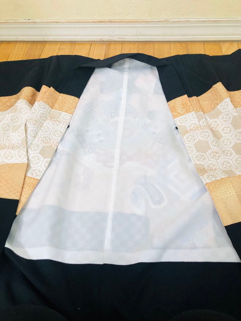 七五三 五歳‼️キッズモデル撮影一回美品‼️黒地に兜金彩金箔煌びやか❤️完全フルセット